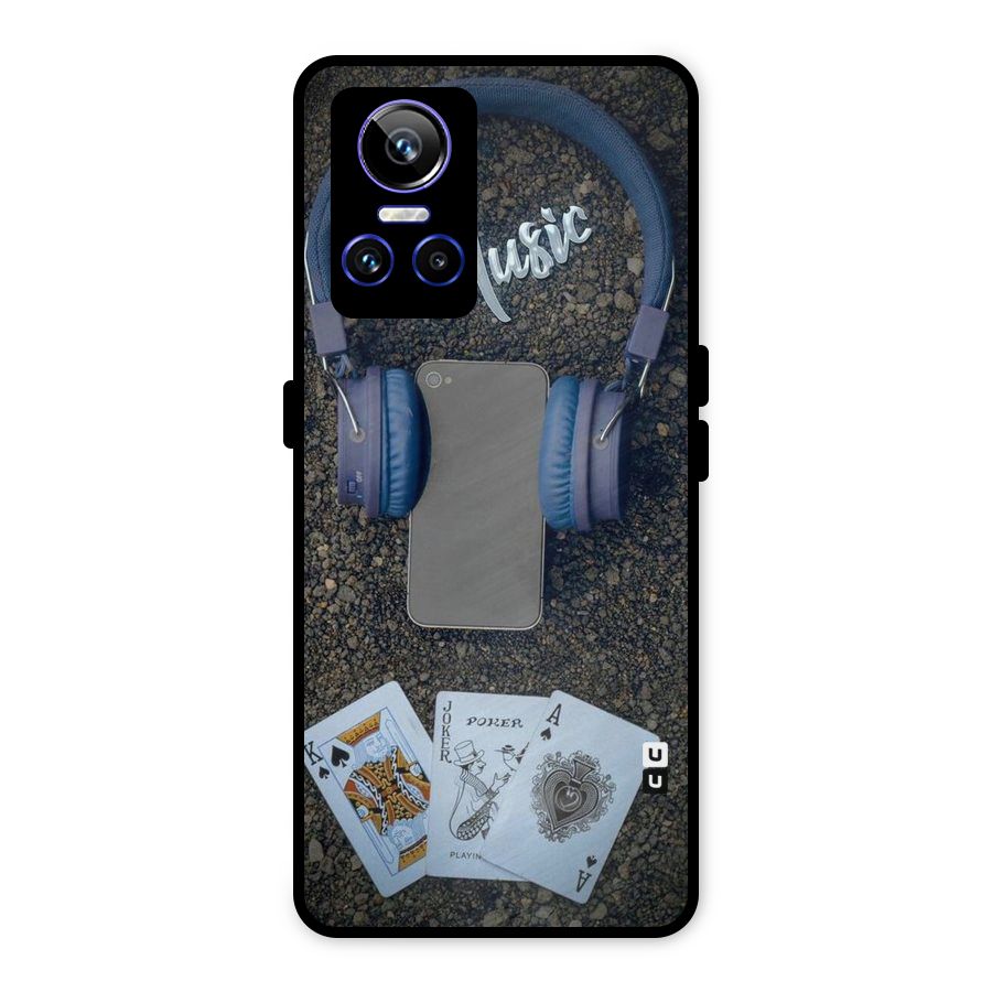 Music Power Cards Metal Back Case for Realme GT Neo 3