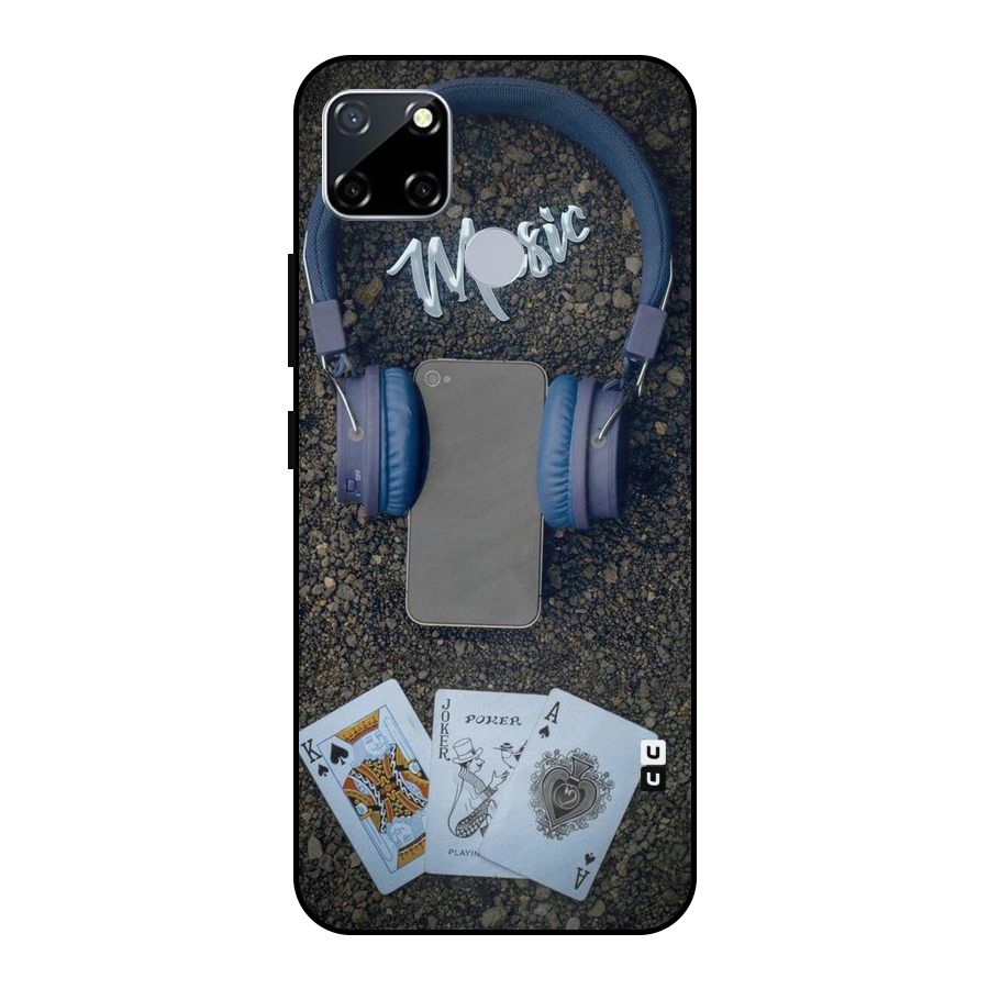 Music Power Cards Metal Back Case for Realme Narzo 30A