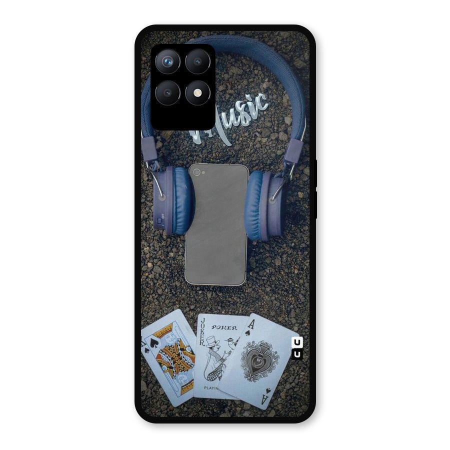 Music Power Cards Metal Back Case for Realme Narzo 50