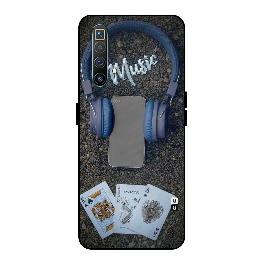 Music Power Cards Metal Back Case for Realme X3 SuperZoom