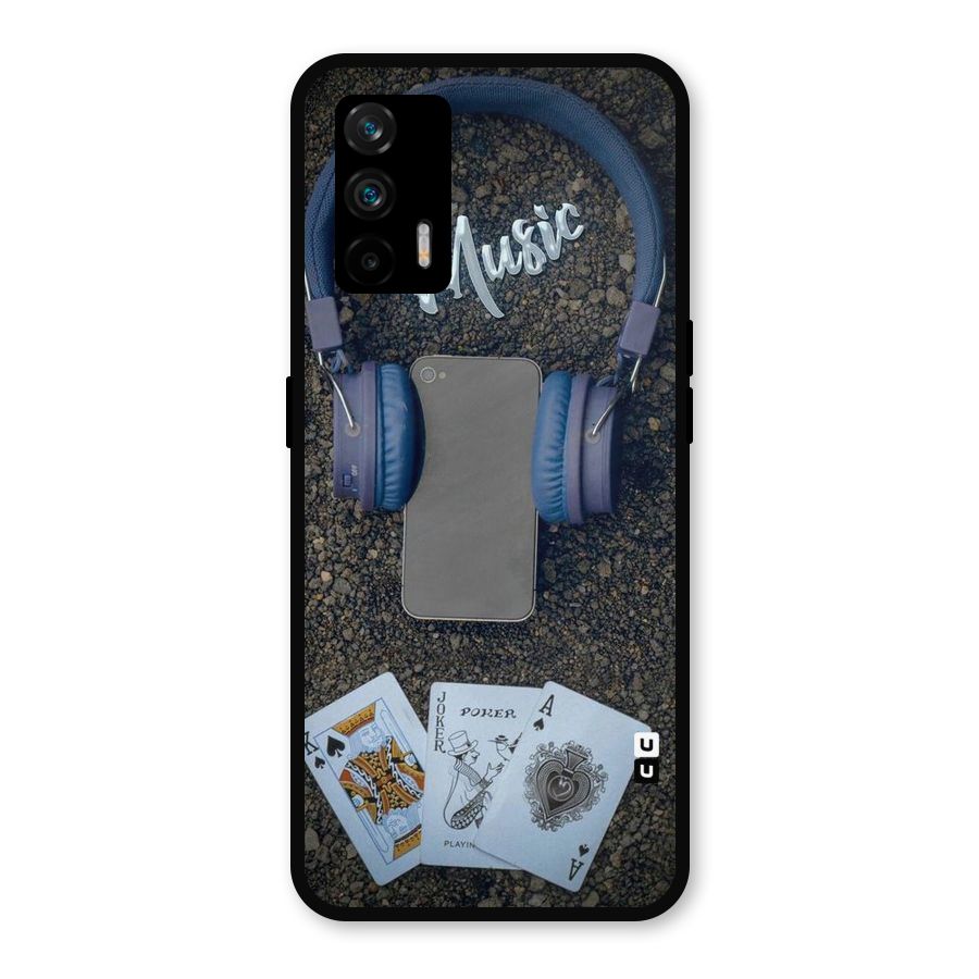 Music Power Cards Metal Back Case for Realme X7 Max