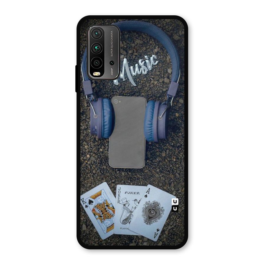 Music Power Cards Metal Back Case for Redmi 9 Power