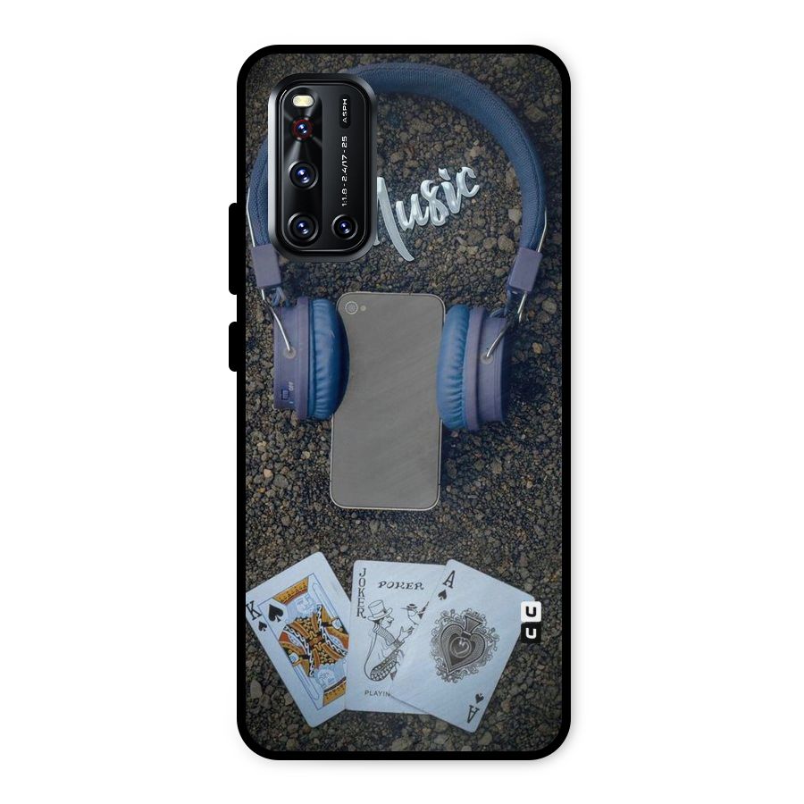 Music Power Cards Metal Back Case for Vivo V19