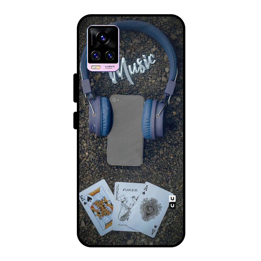 Music Power Cards Metal Back Case for Vivo V20 Pro