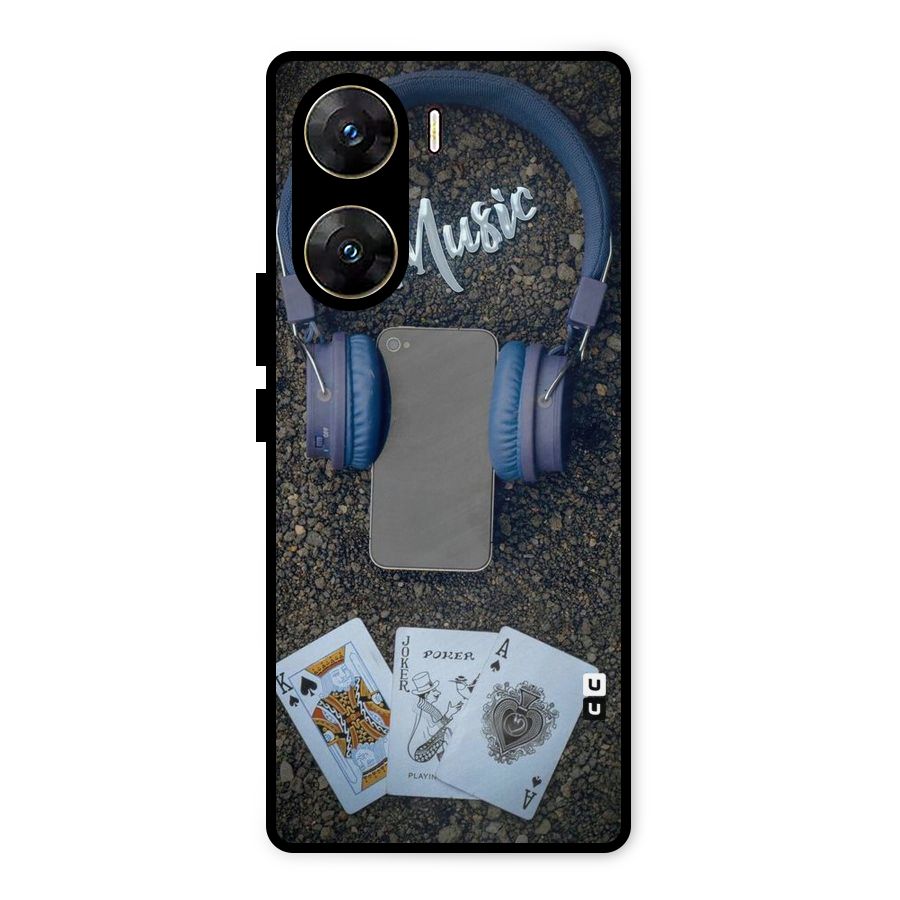 Music Power Cards Metal Back Case for Vivo V29e