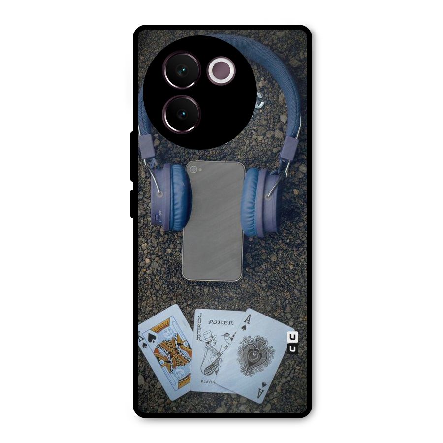 Music Power Cards Metal Back Case for Vivo V30e