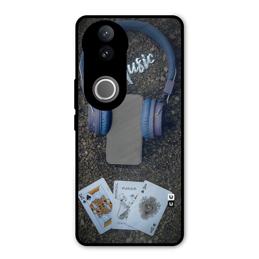 Music Power Cards Metal Back Case for Vivo V50e