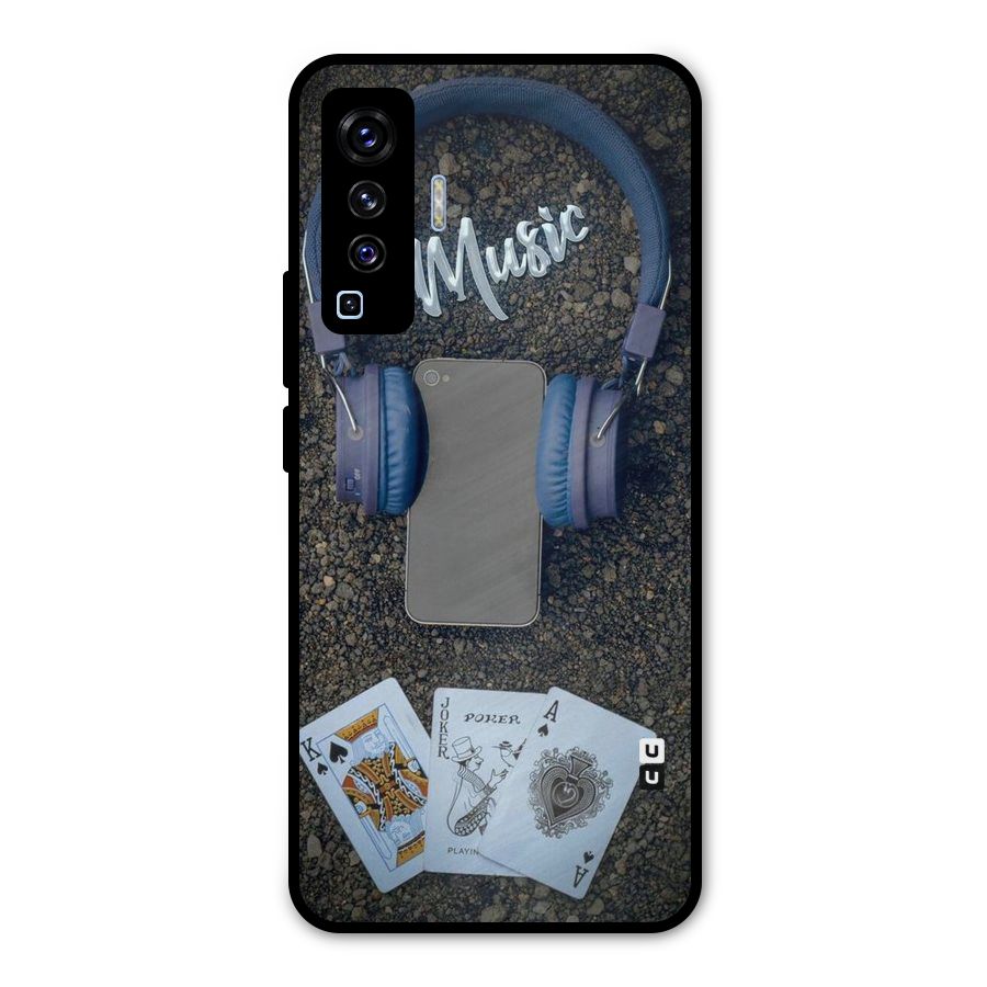 Music Power Cards Metal Back Case for Vivo X50