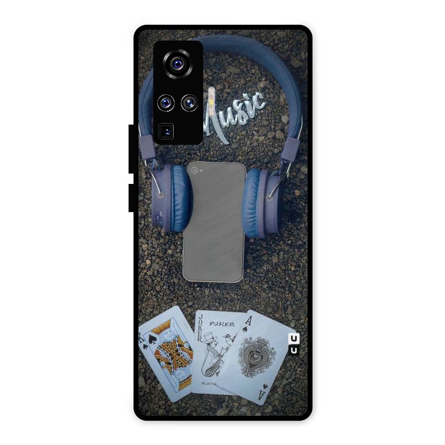 Music Power Cards Metal Back Case for Vivo X50 Pro