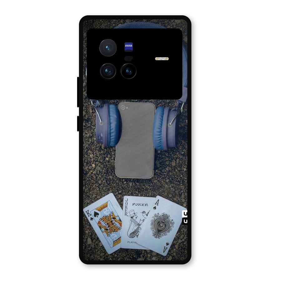 Music Power Cards Metal Back Case for Vivo X80