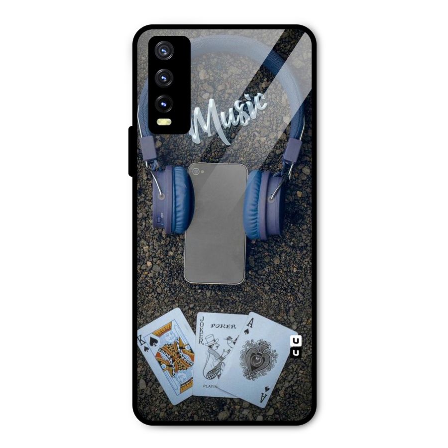 Music Power Cards Metal Back Case for Vivo Y20