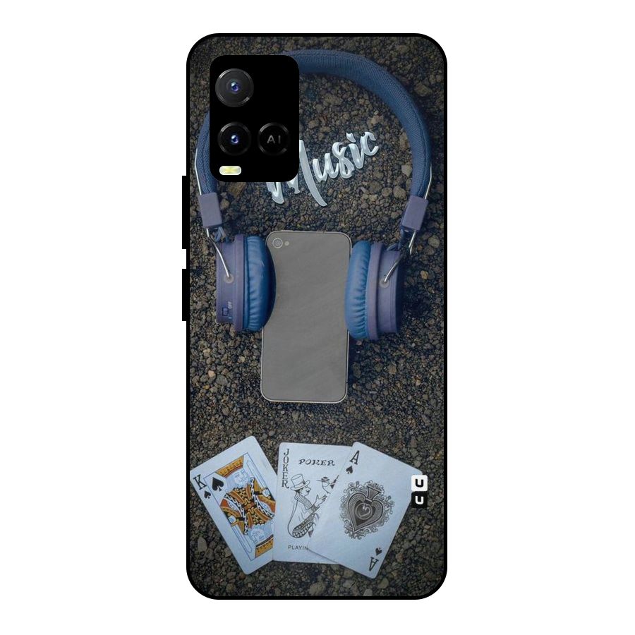Music Power Cards Metal Back Case for Vivo Y21