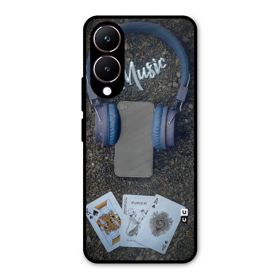 Music Power Cards Metal Back Case for Vivo Y28