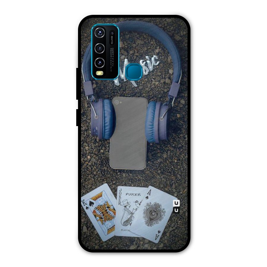 Music Power Cards Metal Back Case for Vivo Y30