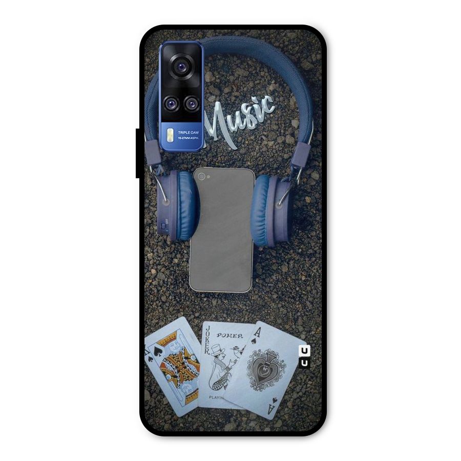 Music Power Cards Metal Back Case for Vivo Y31