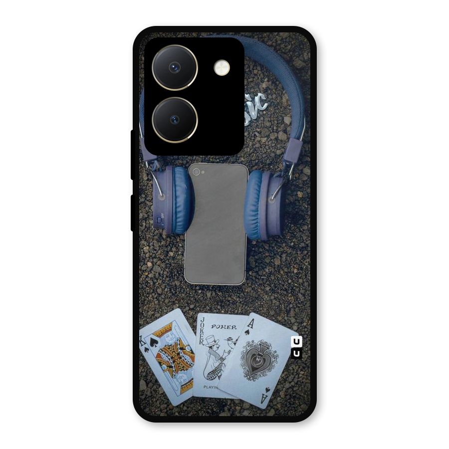 Music Power Cards Metal Back Case for Vivo Y36