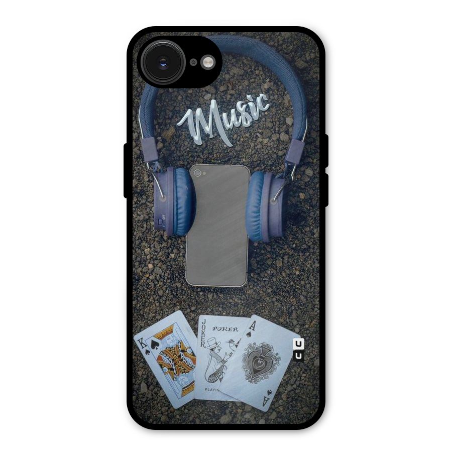 Music Power Cards Metal Back Case for iPhone 16e