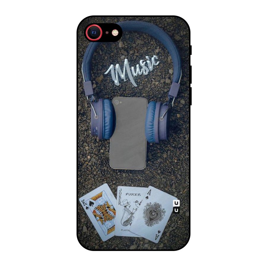Music Power Cards Metal Back Case for iPhone 7