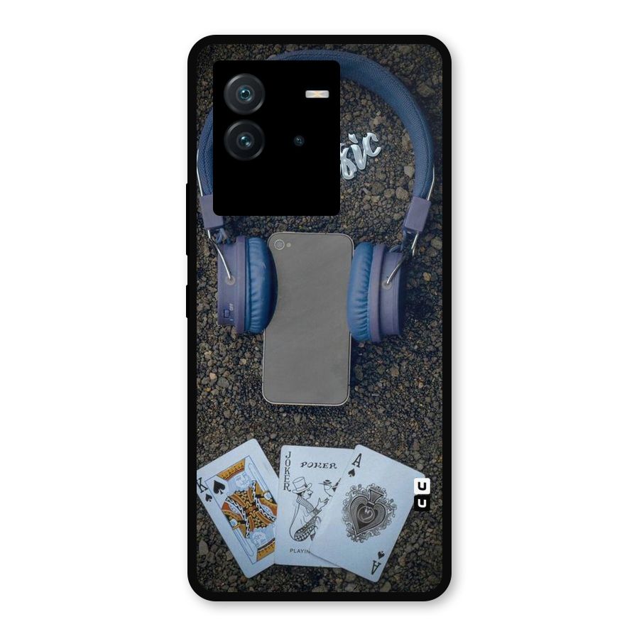 Music Power Cards Metal Back Case for iQOO Neo 6 5G