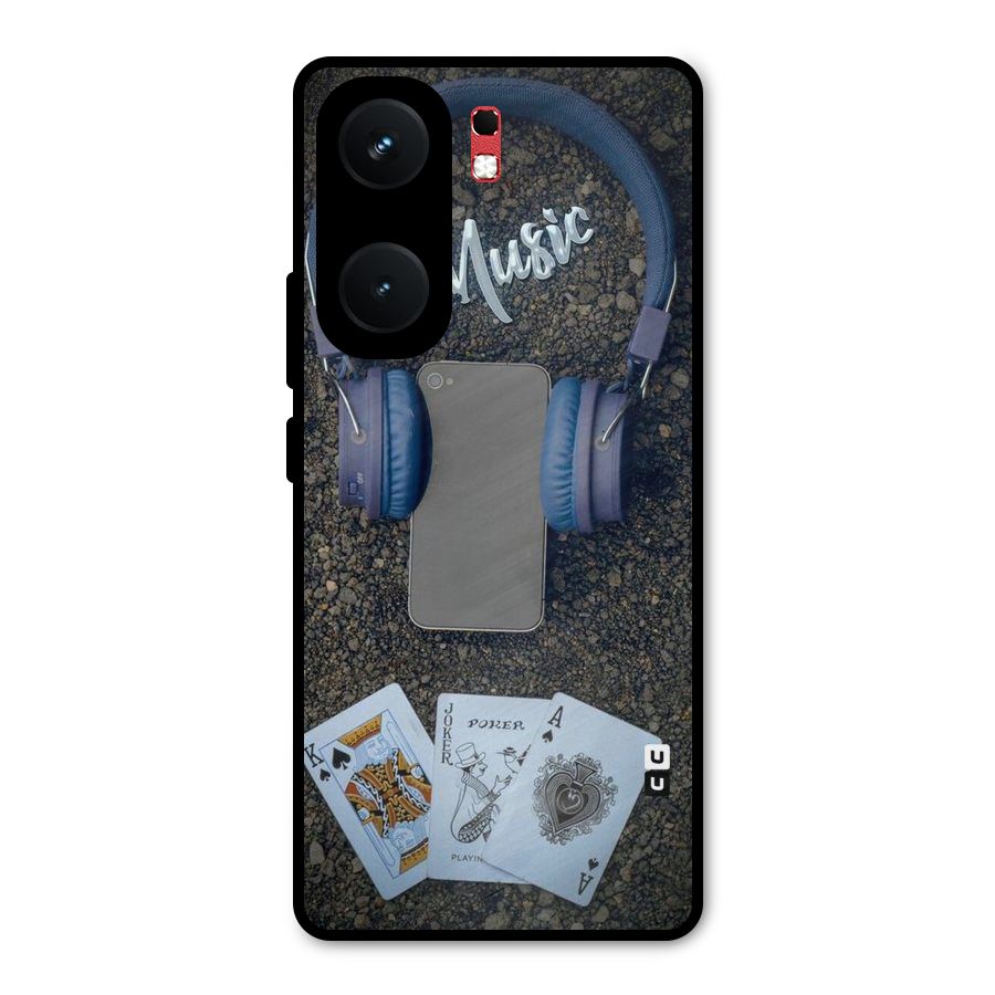 Music Power Cards Metal Back Case for iQOO Neo 9 Pro