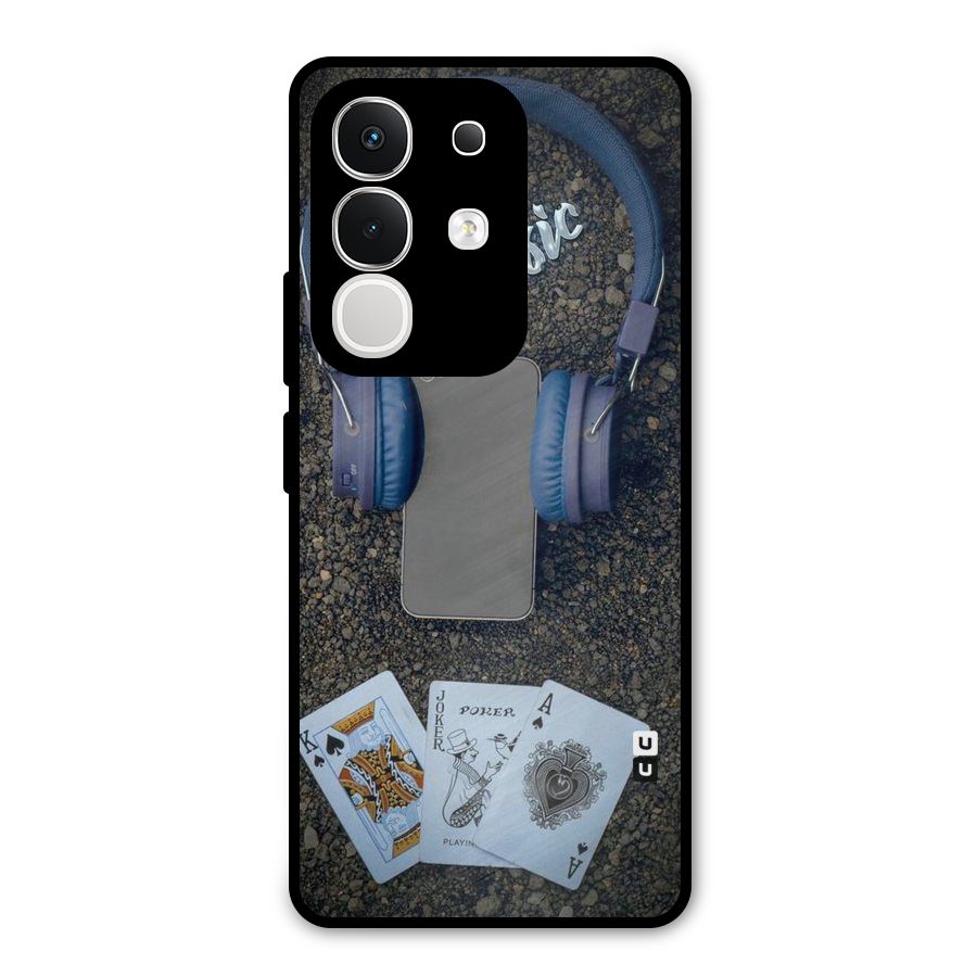Music Power Cards Metal Back Case for iQOO Z10x