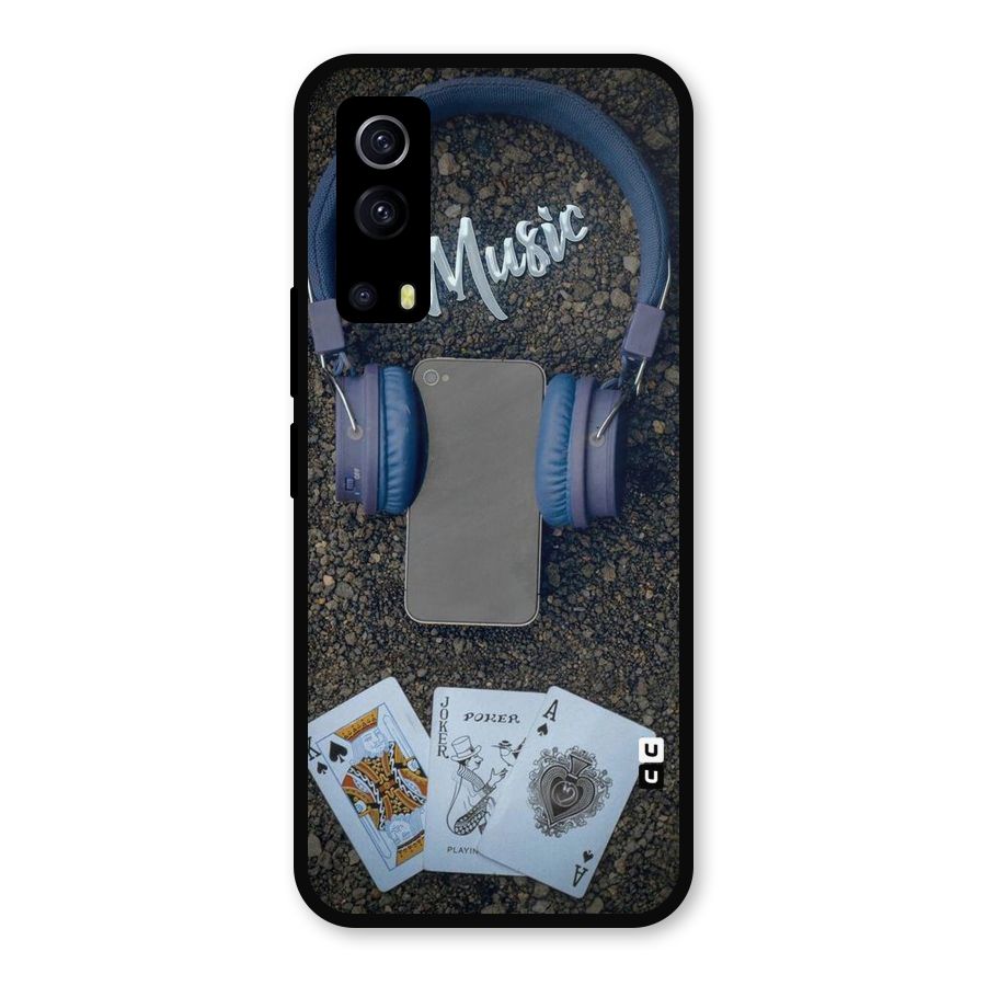 Music Power Cards Metal Back Case for iQOO Z3