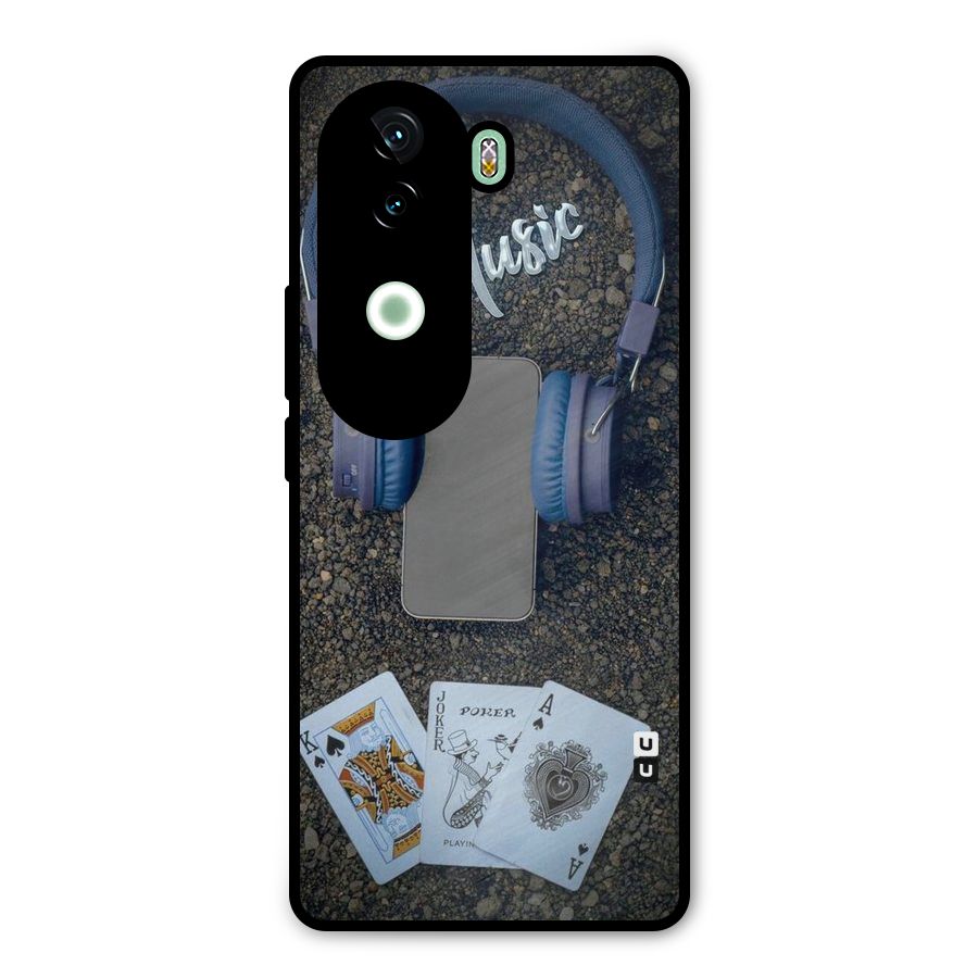 Music Power Cards Metal Back Case for iQOO Z9s