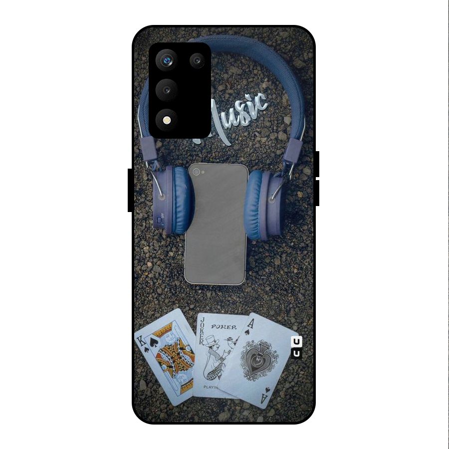Music Power Cards Metal Back Case for realme 9 5G SE