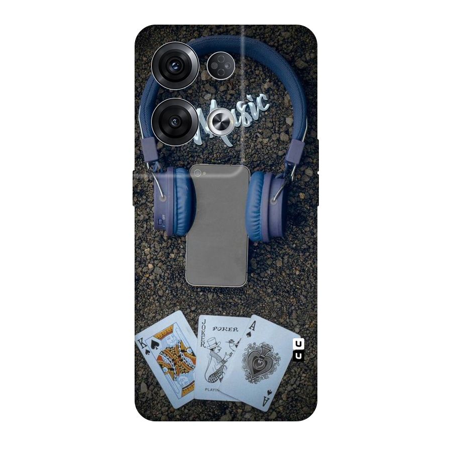 Music Power Cards Original Polycarbonate Back Case for Oppo Reno8 Pro 5G