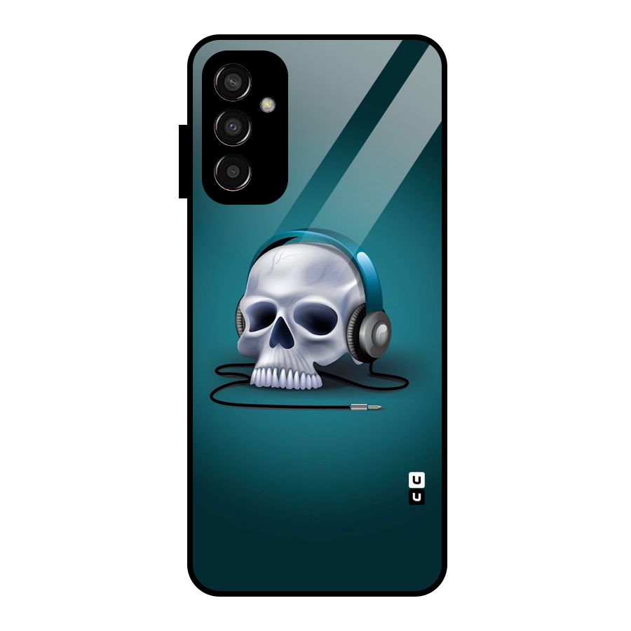 Music Skull Glass Back Case for Galaxy F13