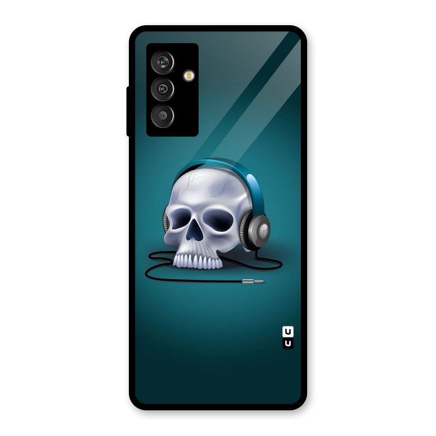 Music Skull Glass Back Case for Galaxy M13
