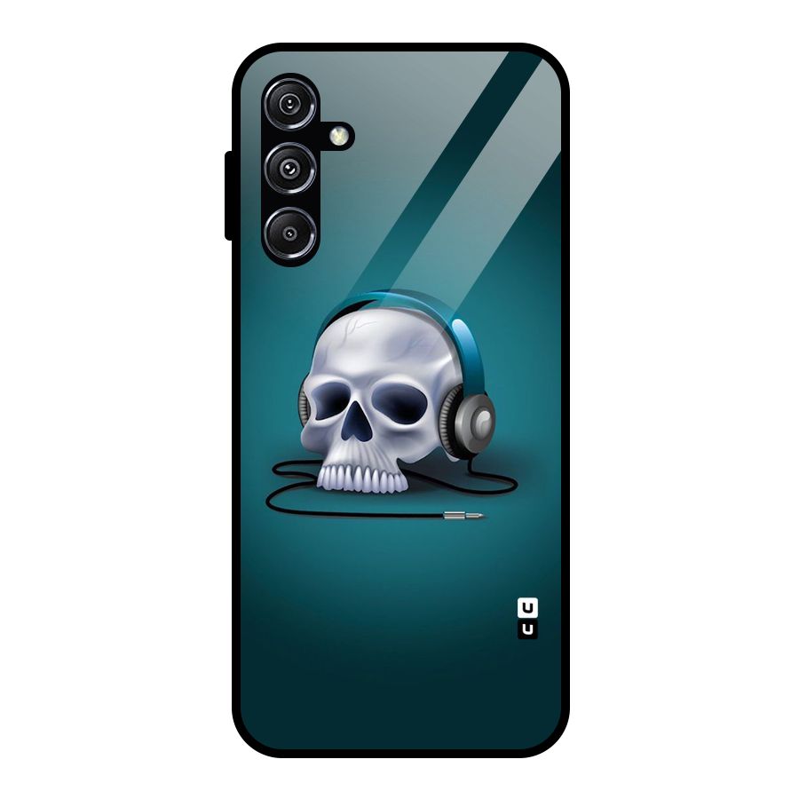 Music Skull Glass Back Case for Galaxy M34 5G