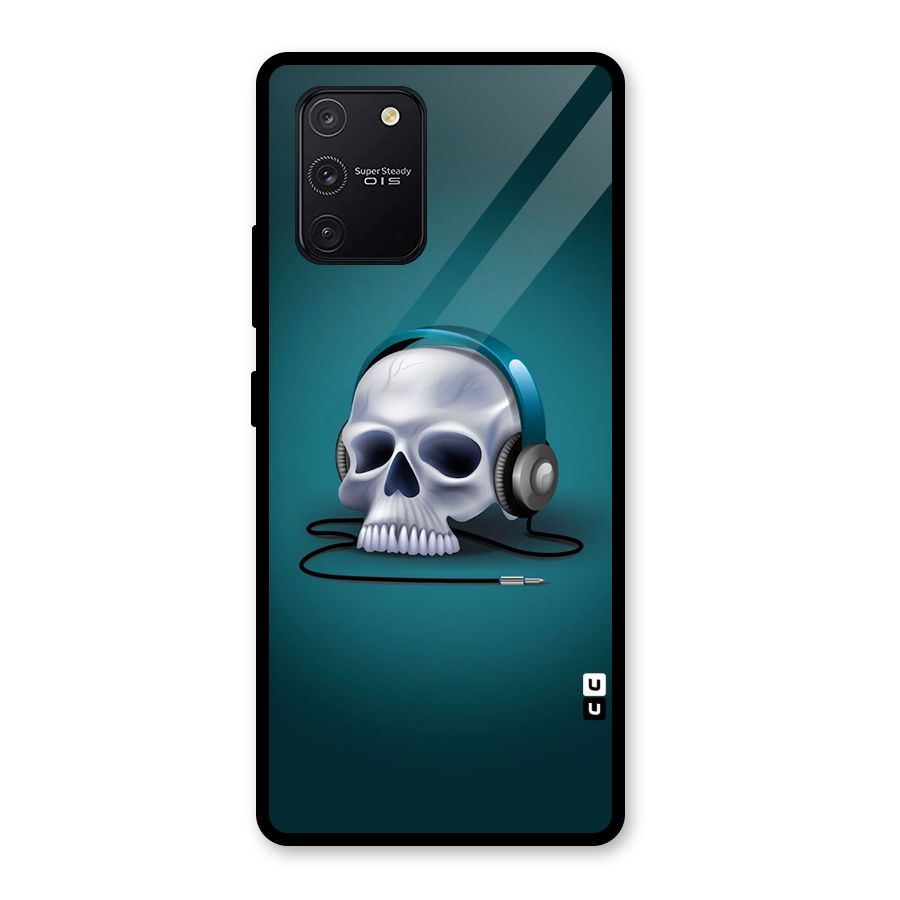 Music Skull Glass Back Case for Galaxy S10 Lite