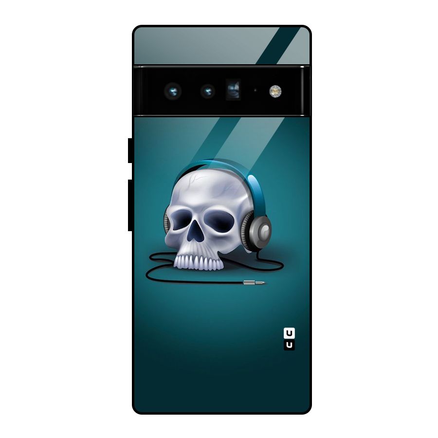 Music Skull Glass Back Case for Google Pixel 6 Pro