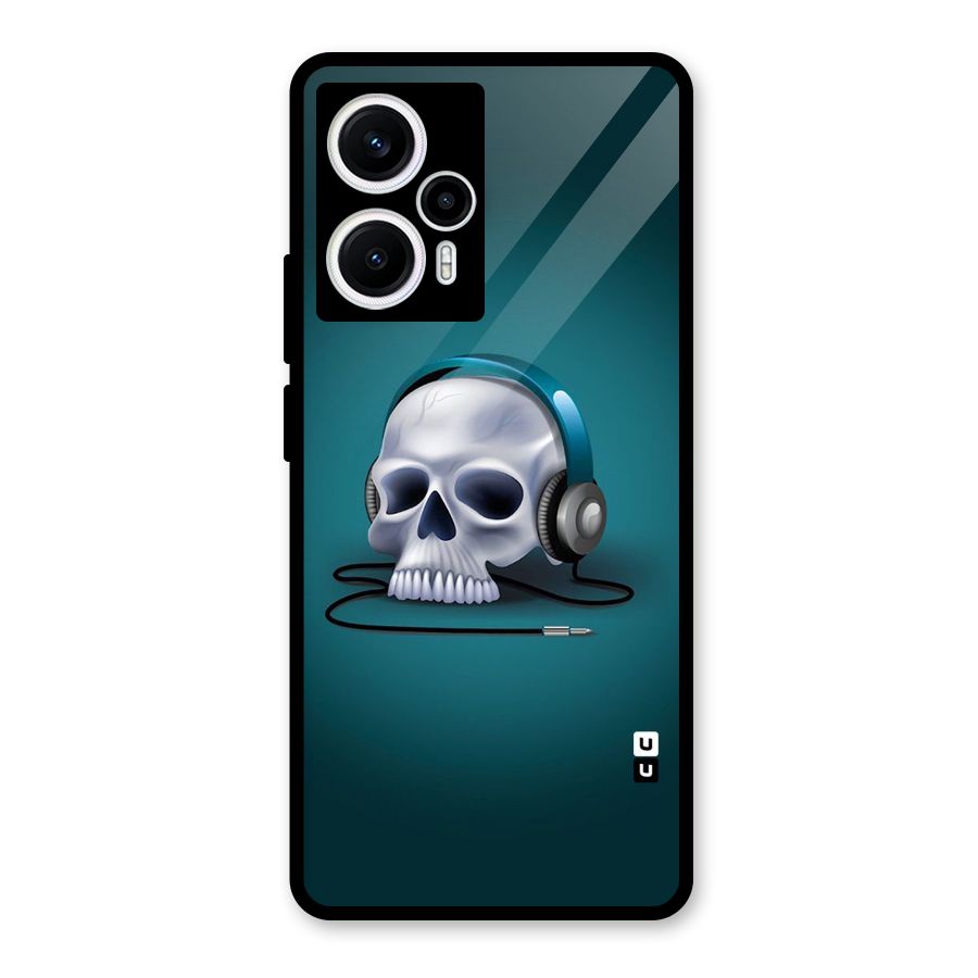 Music Skull Glass Back Case for Poco F5