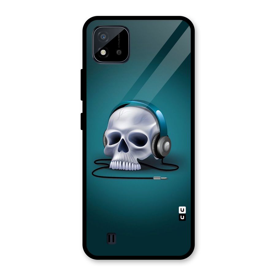 Music Skull Glass Back Case for Realme C11 2021