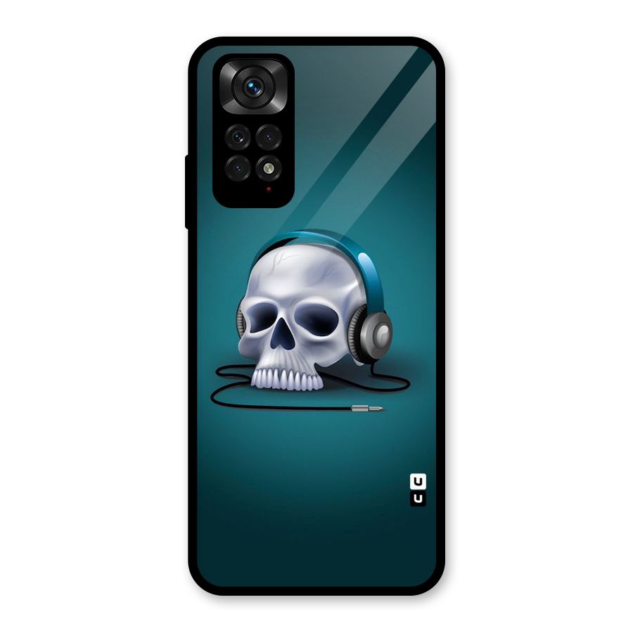 Music Skull Glass Back Case for Redmi Note 11S