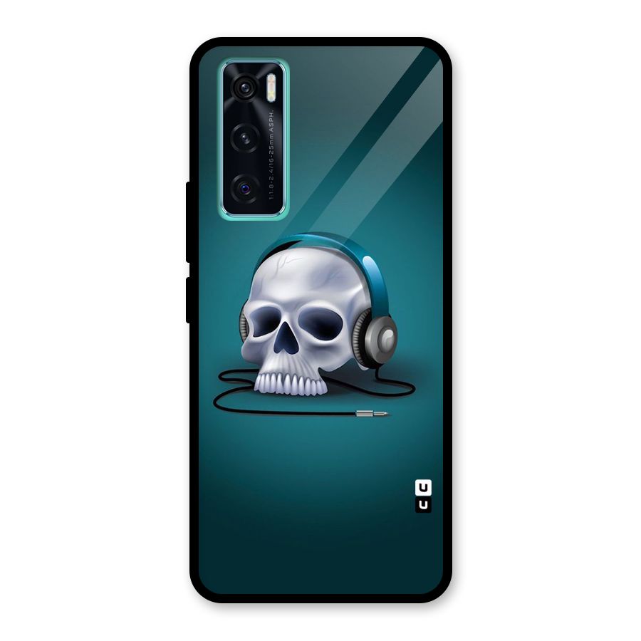 Music Skull Glass Back Case for Vivo V20 SE