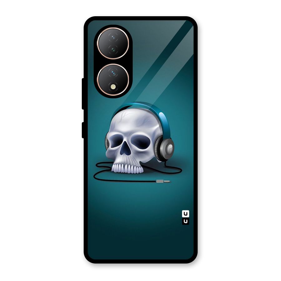 Music Skull Glass Back Case for Vivo Y100