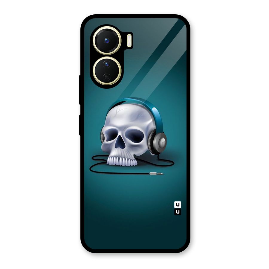 Music Skull Glass Back Case for Vivo Y16