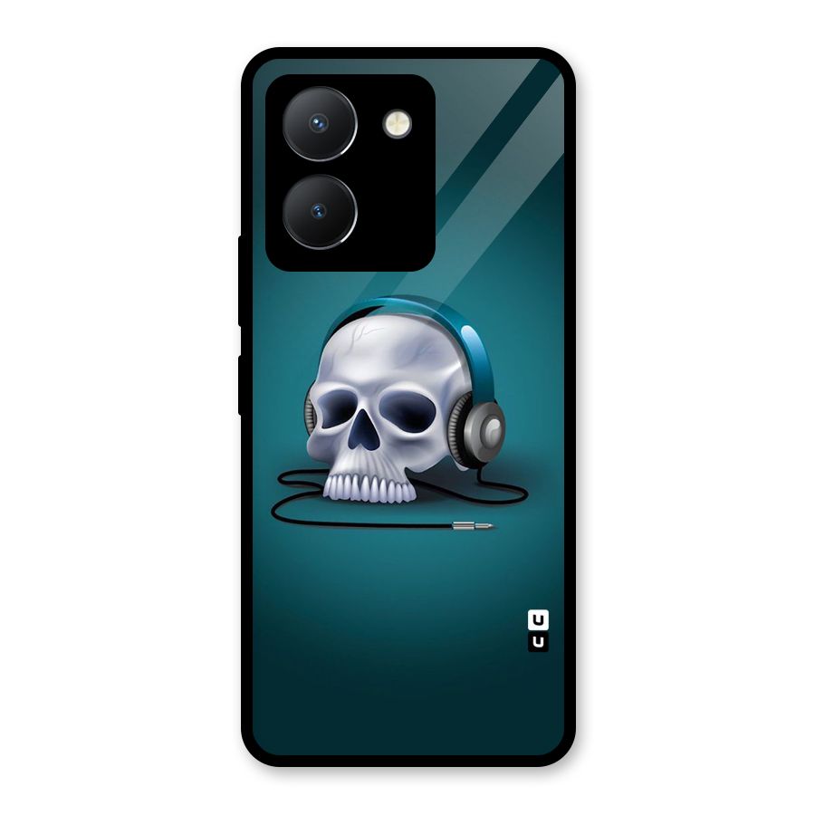 Music Skull Glass Back Case for Vivo Y36