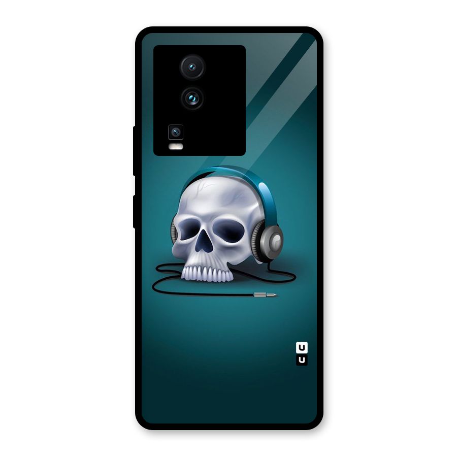 Music Skull Glass Back Case for Vivo iQOO Neo 7 Pro
