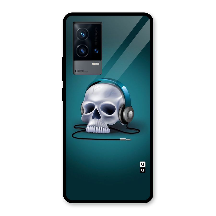 Music Skull Glass Back Case for iQOO 9 5G