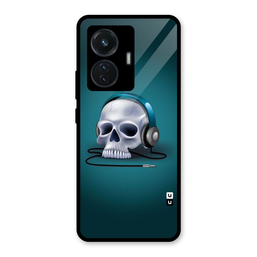 Music Skull Glass Back Case for iQOO Z6 44W