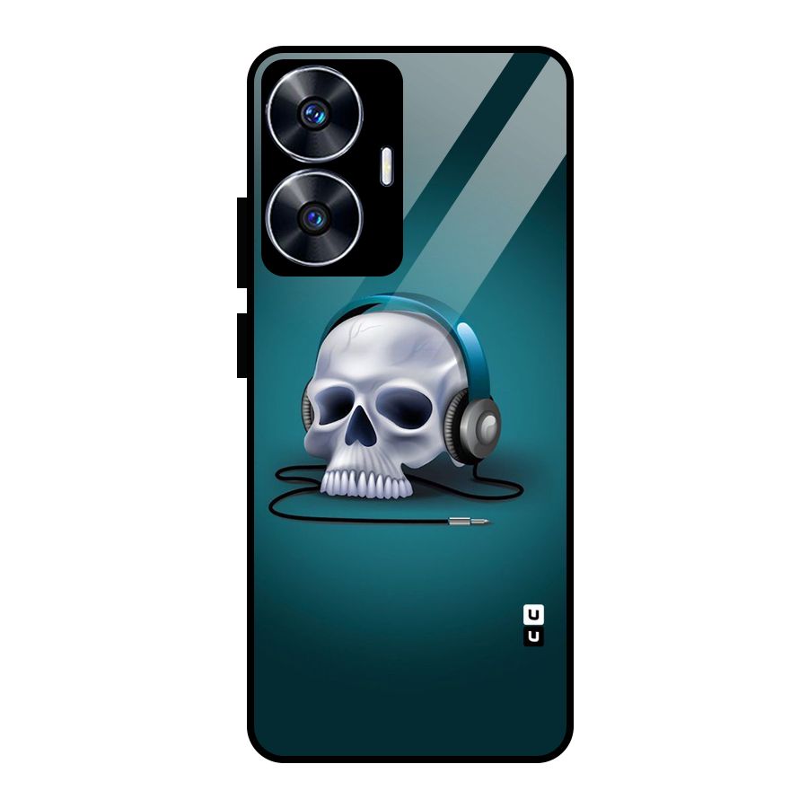 Music Skull Glass Back Case for realme C55