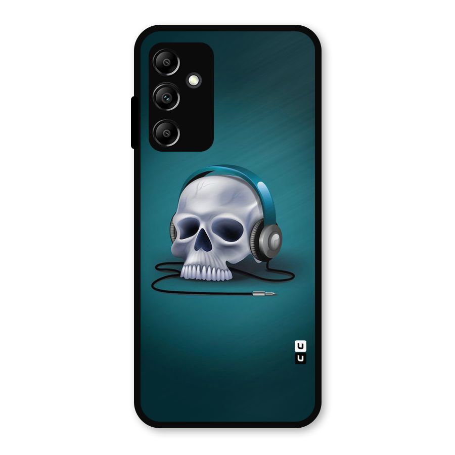 Music Skull Metal Back Case for Galaxy A14 5G