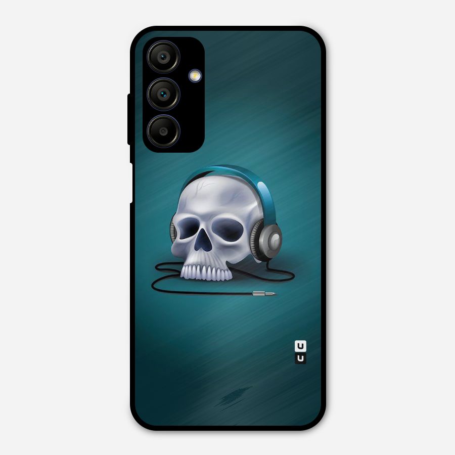 Music Skull Metal Back Case for Galaxy A15 5G