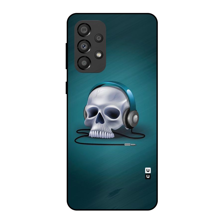 Music Skull Metal Back Case for Galaxy A33 5G