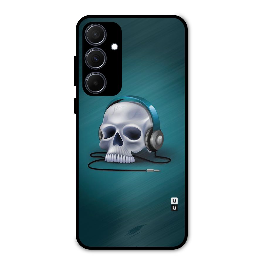 Music Skull Metal Back Case for Galaxy A35