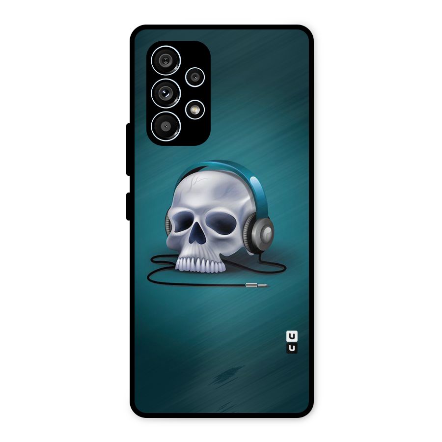 Music Skull Metal Back Case for Galaxy A53 5G